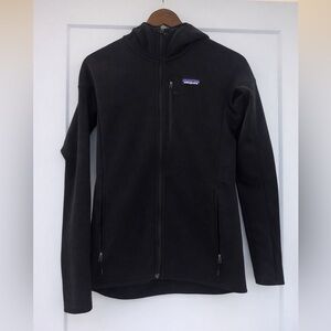 Patagonia Women’s Black Full Zip Hooded Fleece Jacket Size M